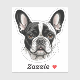 Sticker pour chien de taureau français mignon - Am