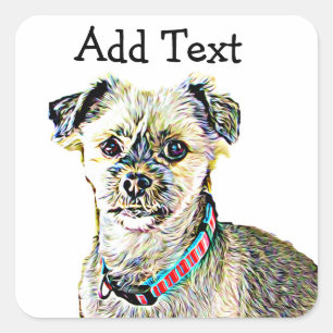 Sticker pour chien drôle Lhaso Apso ou Shitzu Pers