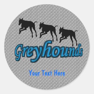 Sticker pour chien Greyhound Silhouettes