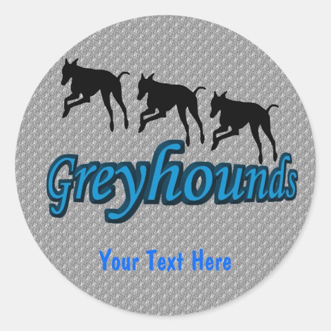 Sticker pour chien Greyhound Silhouettes (Devant)