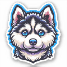 Sticker pour chien Husky