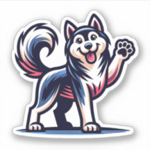 Sticker pour chien Husky