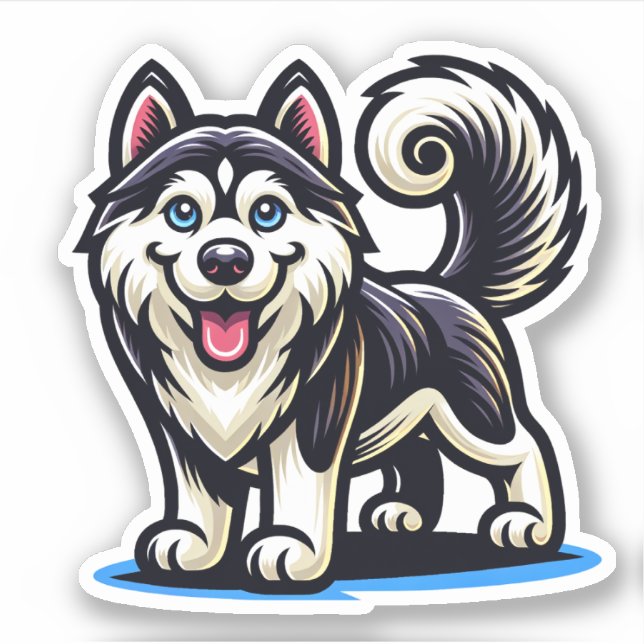 Sticker pour chien Husky (Devant)