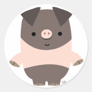 Sticker pour cochon cartonné mignon