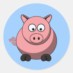 Sticker pour cochon de dessin