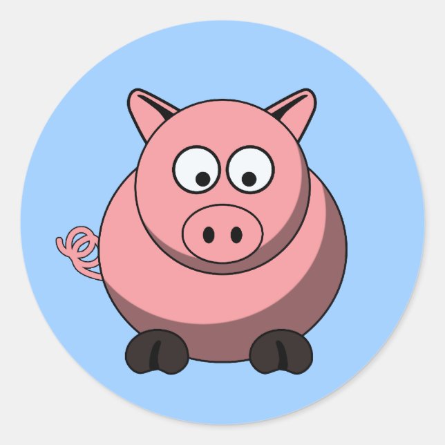 Sticker pour cochon de dessin (Devant)
