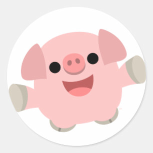 Sticker pour cochon de dessin