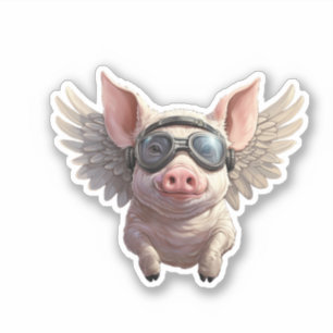 Sticker pour cochon volant