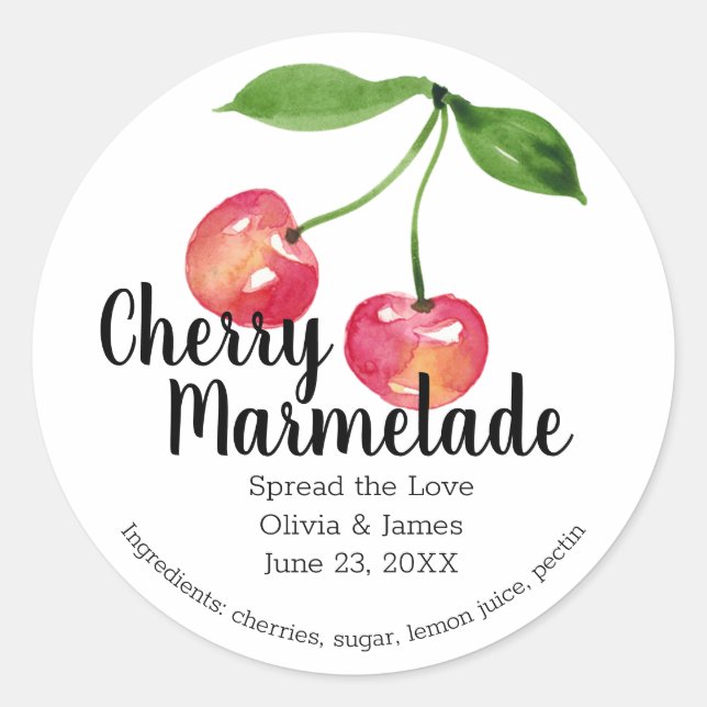 Sticker pour confiture mariage ou marmelade favori (Devant)