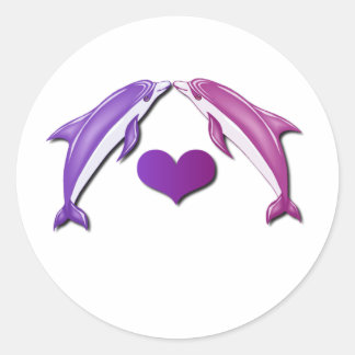 Sticker pour dauphins baisants