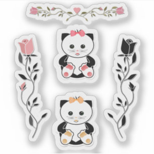 Sticker Pour des enfants, de petits chatons, le chat, le