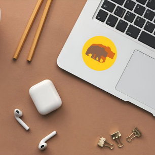 Sticker pour deux ours Brown