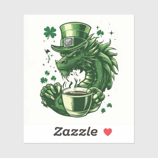 Sticker pour dragon St. Patrick's Day (Feuille)