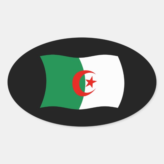Sticker pour drapeau d'Algérie (Devant)