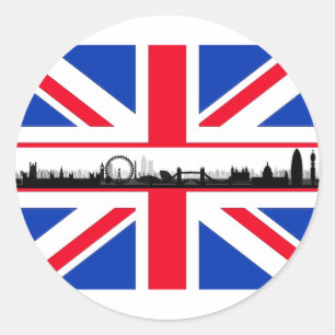 Sticker pour drapeau de London Eye Skyline Union J