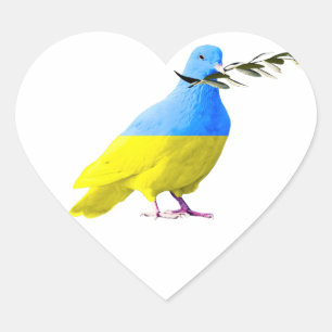 Sticker pour drapeau de Peace Dove Ukraine - Liber