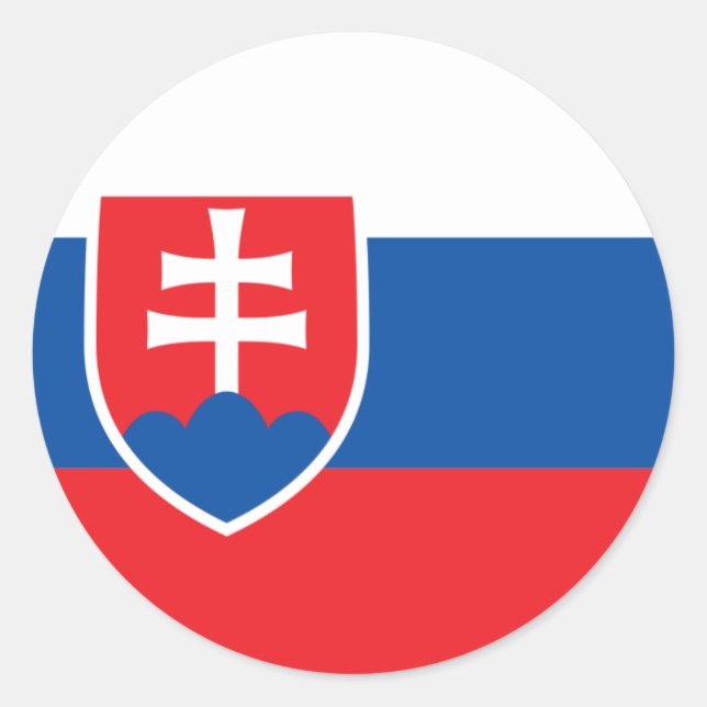 Sticker pour drapeau de Slovaquie (Devant)