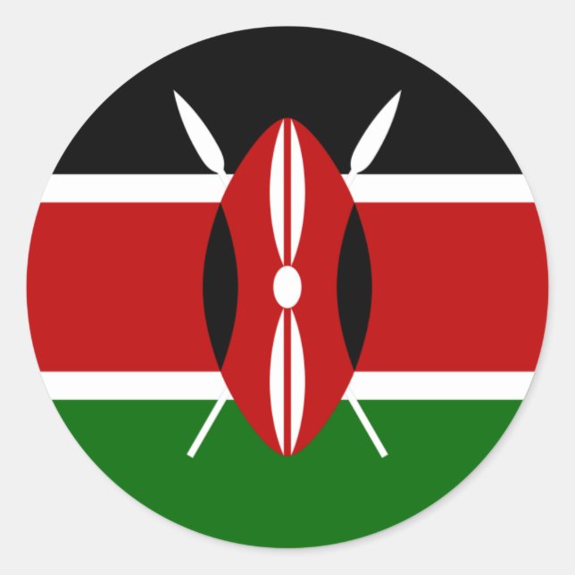 Sticker pour drapeau du Kenya (Devant)