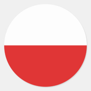 Sticker pour drapeau Fisheye Pologne