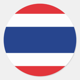 Autocollant Drapeau De La Thaïlande - Dimensions 8,5 X 5,5 Cm, Film PVC Avec Vernis UV Pour Extérieur