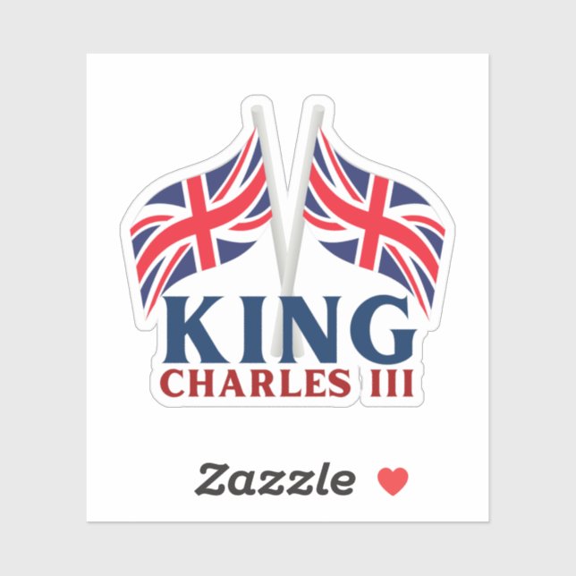 Sticker pour drapeaux King Charles III, Union Jack (Feuille)
