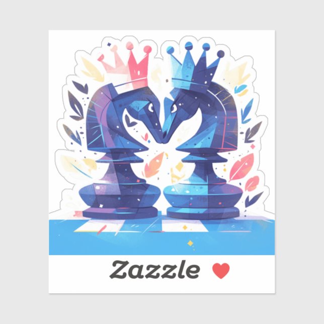 Sticker pour échecs Chevalier Double (Feuille)