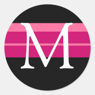 Sticker pour enveloppes Mariage rose noir blanc