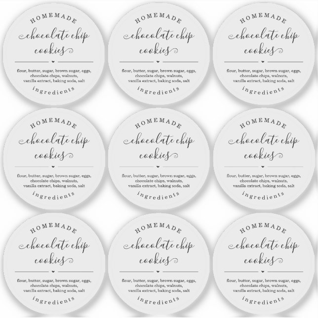 Sticker pour Étiquette alimentaire transparent et  (Devant)