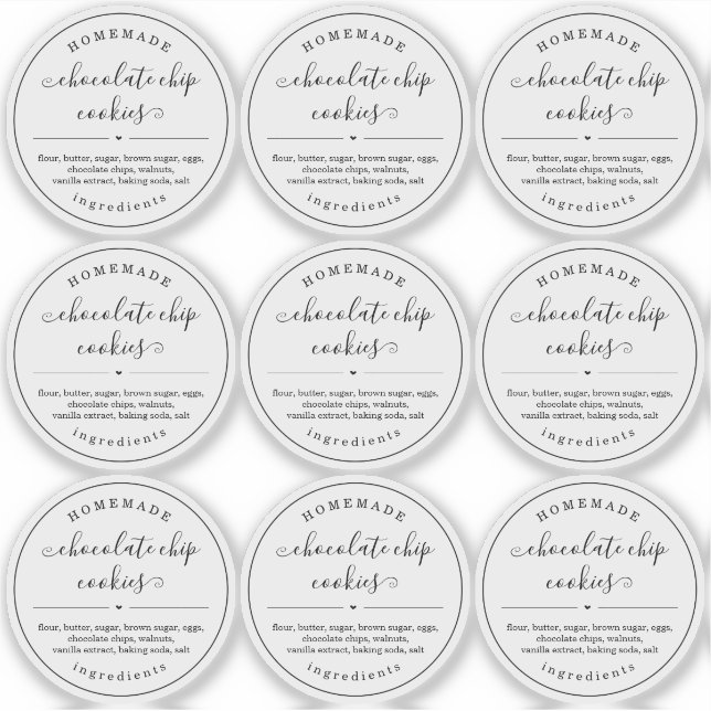 Sticker pour Étiquette alimentaire transparent et  (Devant)