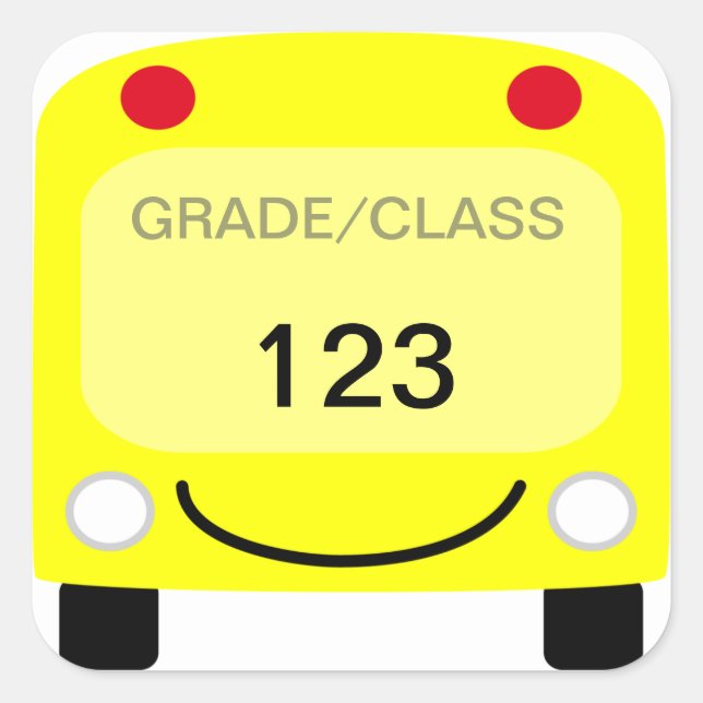 Sticker pour étiquette de bus scolaire (Devant)
