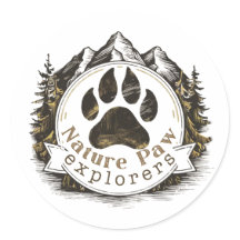 Sticker pour explorateurs de paw nature