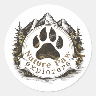 Sticker pour explorateurs de paw nature