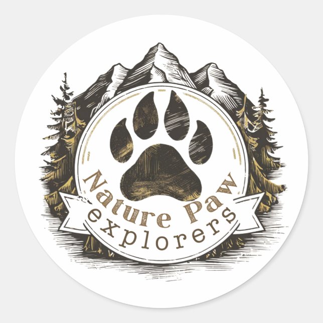 Sticker pour explorateurs de paw nature (Devant)