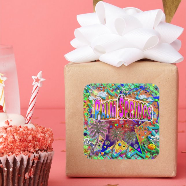 Sticker pour facteur de risque Palm Springs (Fête)
