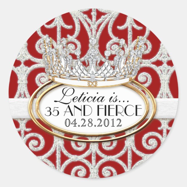 Sticker pour fête d'anniversaire Royal Princess Cr (Devant)