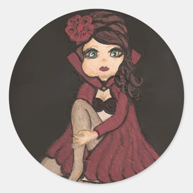 Sticker pour fille à croûte quantum Red Cape (Devant)