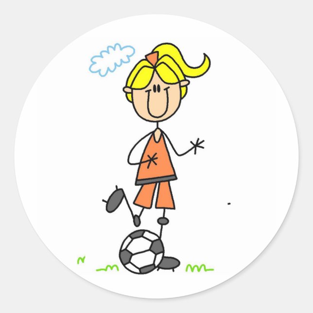 Sticker pour fille de football (Devant)