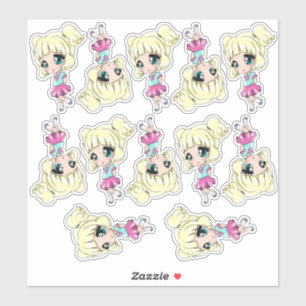 Sticker pour filles blanches