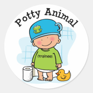 Sticker pour garçon animal potty