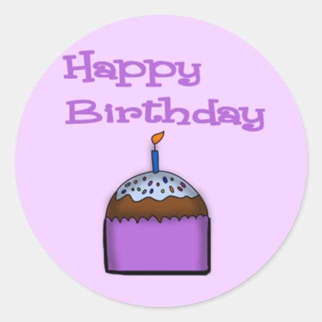 Sticker pour gâteau d'anniversaire heureux (Devant)