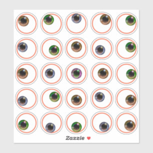 Sticker pour googly Eyeballs de dessin humoristiqu