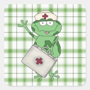 Sticker pour grenouille animal infirmière de dessi
