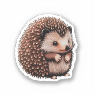 Sticker pour hérisson mignon
