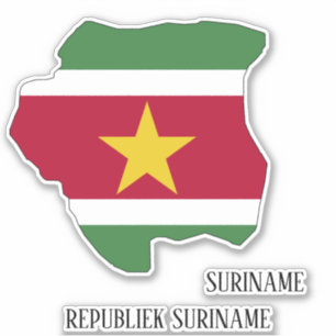 Sticker pour la carte drapeau du Suriname
