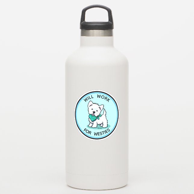 Sticker pour la coupe de Westie (Gourde)