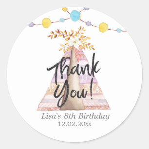 Sticker pour la fête d'anniversaire de la fille Pe