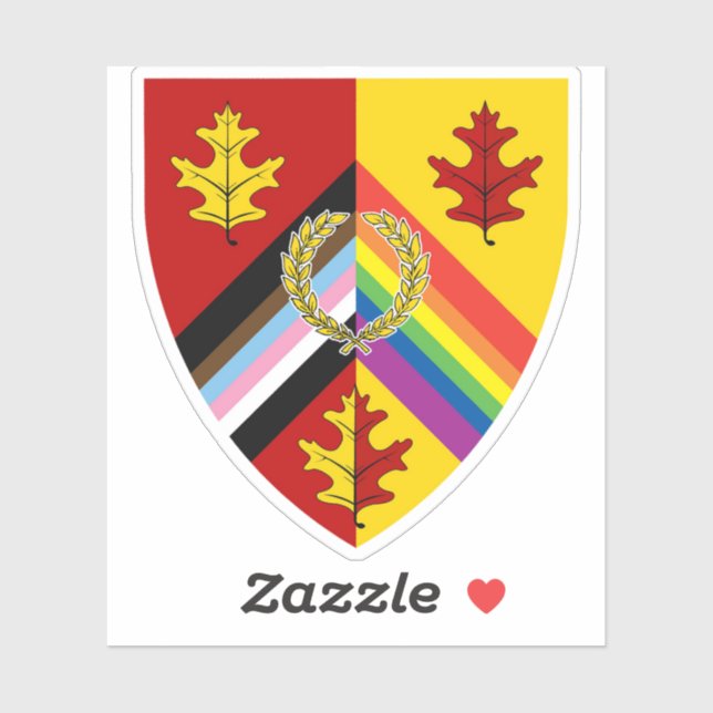 Sticker pour la fierté des bois rouillé (Feuille)