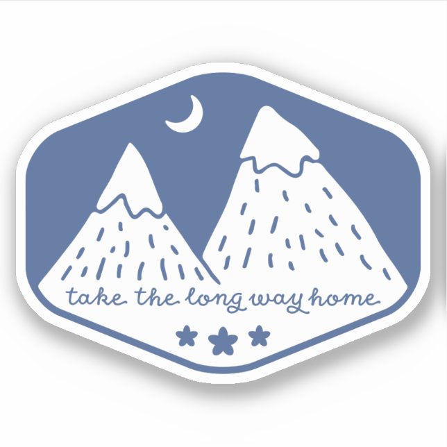 Sticker pour la maison Long Way - Bleu (Devant)