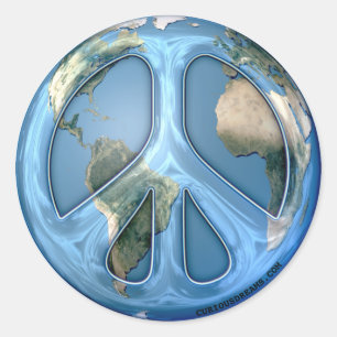 Sticker pour la paix sur Terre