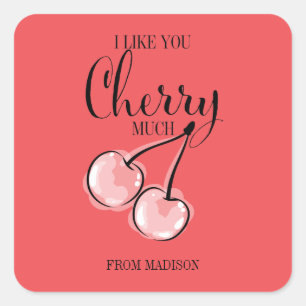Sticker pour la Saint Valentin à la crème de fruit